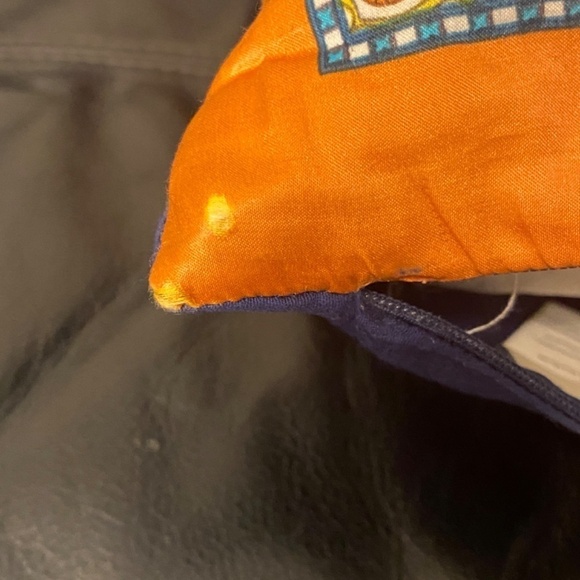 POTTERY BARN Silk Throw Pillow Cover + Down Insert Orange Blue Mandala 18" X 18" - Picture 9 of 12